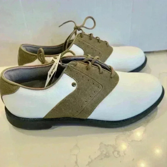 adidas Shoes - NWT - Adidas Women's Tan & White SADD Ritual Saddle Golf Shoes (Size 10)